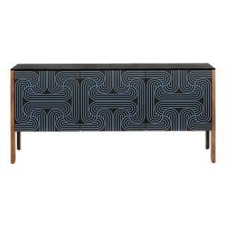 Loop Sideboard in Black and Dark Blue by Coucou Manou For Sale