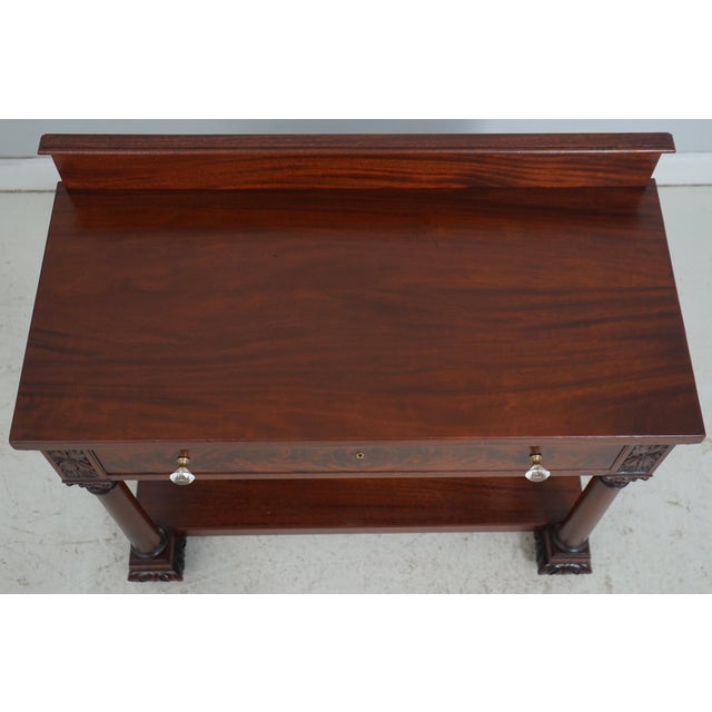 1900 - 1909 Antique Empire Mahogany 1 Drawer Buffet Server For Sale - Image 5 of 18