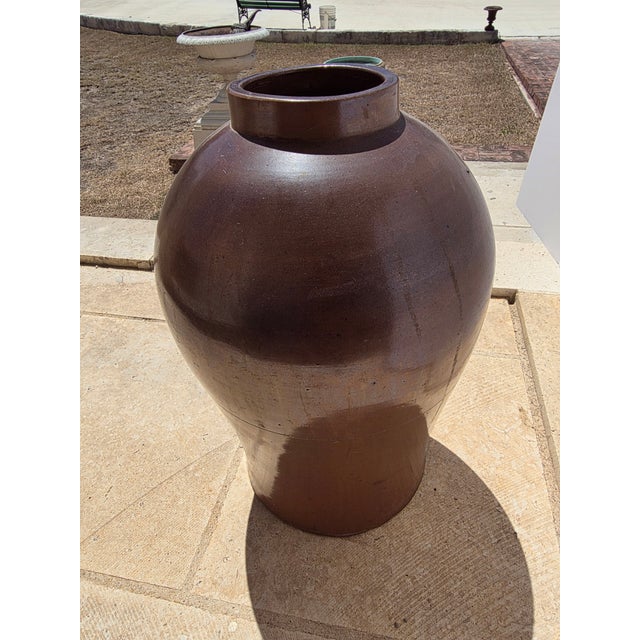 Extra Large Antique English Stoneware Storage Jar For Sale - Image 9 of 18