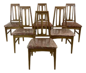 1960s Young Manufacturing Attributed Walnut Dining Chairs - Set of 6