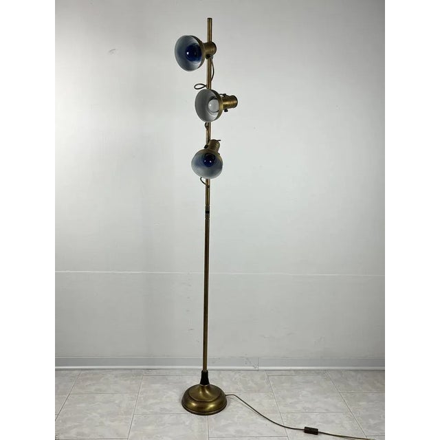 3-Light Floor Lamp in Brass and Aluminum, Italy, 1970s For Sale - Image 9 of 11