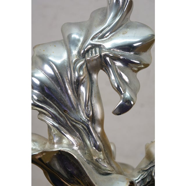 Mid 20th Century Italian Art Nouveau Sterling Silver 925 Dancing Woman Statue Sculpture 17" For Sale - Image 15 of 15