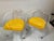 Transparent Charles Hollis Jones 1970s Style Lucite Game or Breakfast Table and 4 Chairs in Yellow Upholstery For Sale - Image 8 of 11
