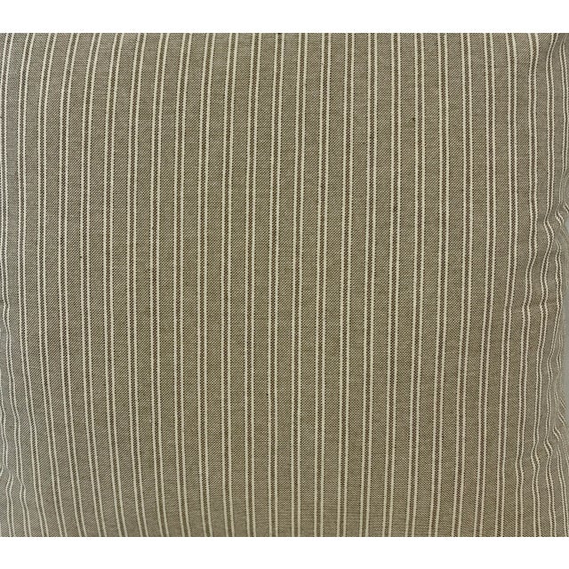 20" Square Decorative Throw Pillow Decorated With a Muted Purple & Tan Water Color Look Floral Pattern - Made in the U K For Sale - Image 12 of 12