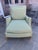 Transitional Vintage RJones Green & Gold Lounge Chair With Bronze Nail Heads For Sale - Image 3 of 12