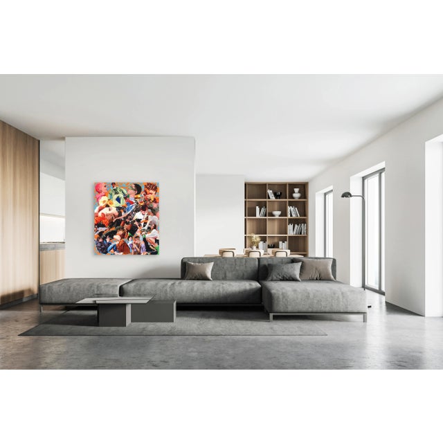 Your Heart Decided - Vibrant Textural Mixed Media on Canvas Original Artwork by Nilraya Bundasak For Sale - Image 11 of 11