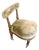 Vintage Hollywood Regency Neoclassical Vanity Chair / Slipper Chair in Sage Velvet With Giltwood Frame & Casters For Sale