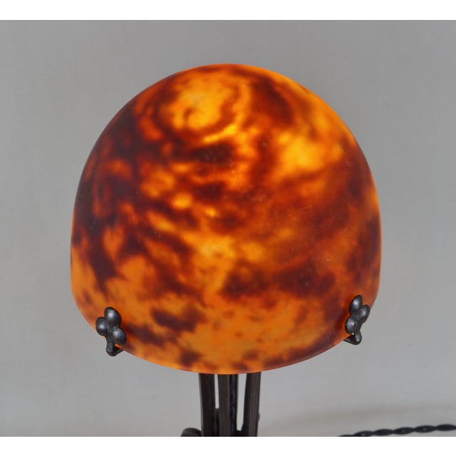 French Art Deco Table Lamp by Daum Freres 1920s France For Sale - Image 6 of 13
