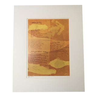 1960s Vintage Sister Corita "Yellow Spring" Print For Sale