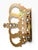 Mid 20th Century Vintage Gold Jeweled Crown Wall Sculpture | Rhinestone Royal Crown Decor | Hollywood Regency For Sale - Image 5 of 6
