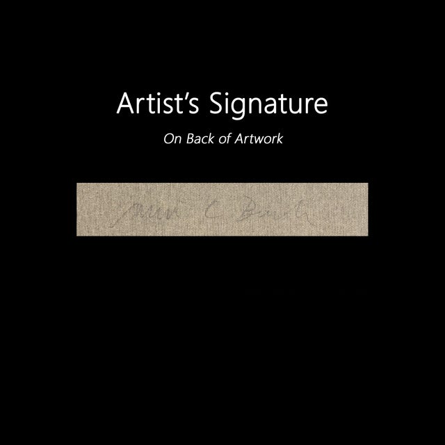 Blue Homes in the Desert - Colorful Abstract Landscape Original Artwork by Maria C Bernhardsson For Sale - Image 8 of 8