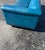 Postmod Teal Leather Sofa For Sale - Image 10 of 18
