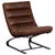 The Lavello Chair and Stool Set in Newark brown top grain leather from Zentique pairs a gently reclined cantilever lounge...