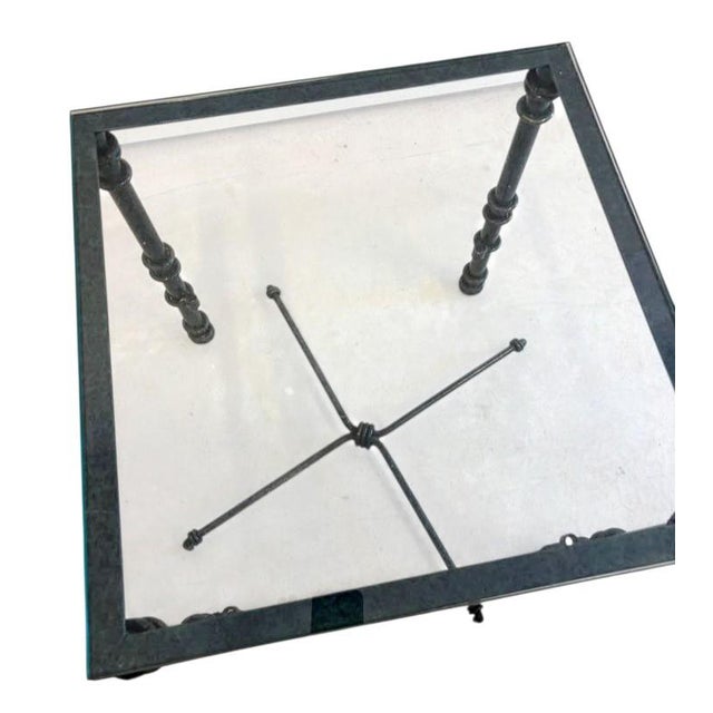Diego Giacometti Elevate Your Living Space With the Timeless Artistry of These Diego Giacometti-Inspired Glass Top Tables 1970s For Sale - Image 4 of 12