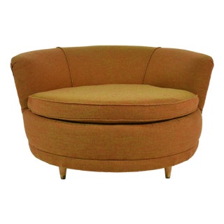 Large Round Parlor Chair by Howard For Sale