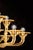 Mid-Century Modern Contemporary Modern Amber Linear Murano Glass Gold Chandelier For Sale - Image 3 of 6