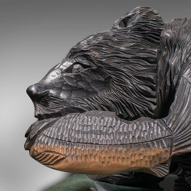 1900s Antique VictorianGerman Carved Fruitwood Decorative Bear Figure For Sale - Image 11 of 13