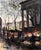 Yves Gonec, Lively View of Paris, 1950s, Oil Painting on Canvas, in Good conditions. Designed 1950 to 1959