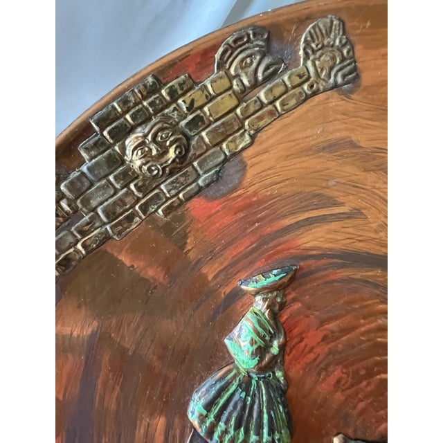 Vintage Peruvian Metal Plates for Wall Hanging Set of 2 For Sale - Image 9 of 12