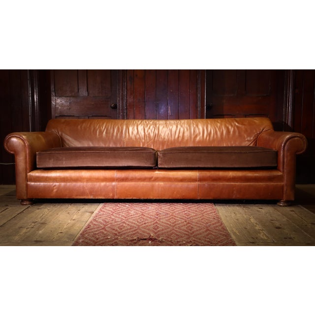 Vintage Four-Seater Sofa in Leather, 2010s For Sale - Image 11 of 13