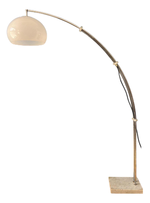 Vintage Space Age Arc Floor Lamp with Marble Base