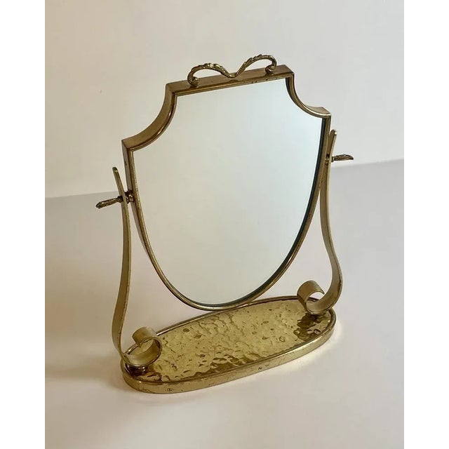 1940s Brass Mirror attributed to Gio Ponti, 1940s For Sale - Image 5 of 8