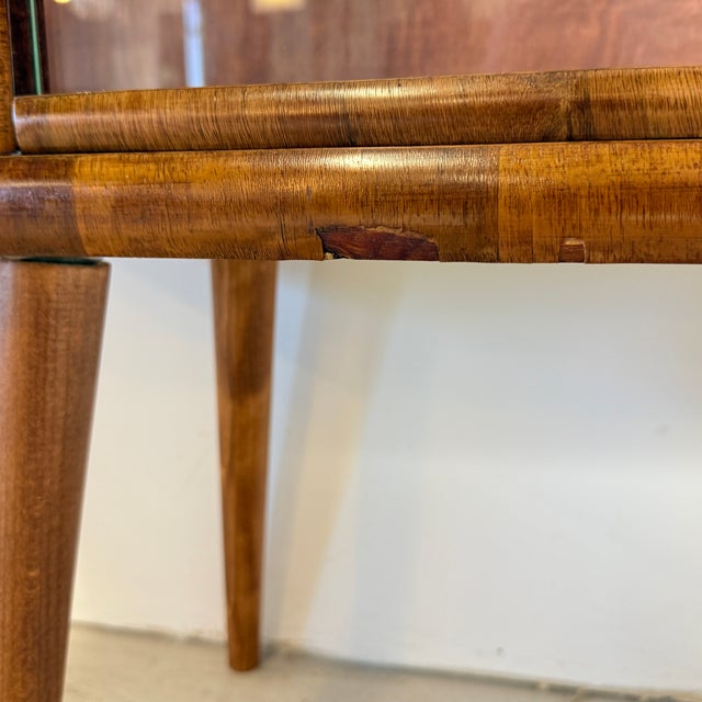 Vintage Art Deco Display Cabinet with Glass Slats in Warm Walnut Veneer, 1950s For Sale - Image 13 of 14