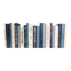 Decorative Books - Coastal Shores Books - Blue Books By The Foot