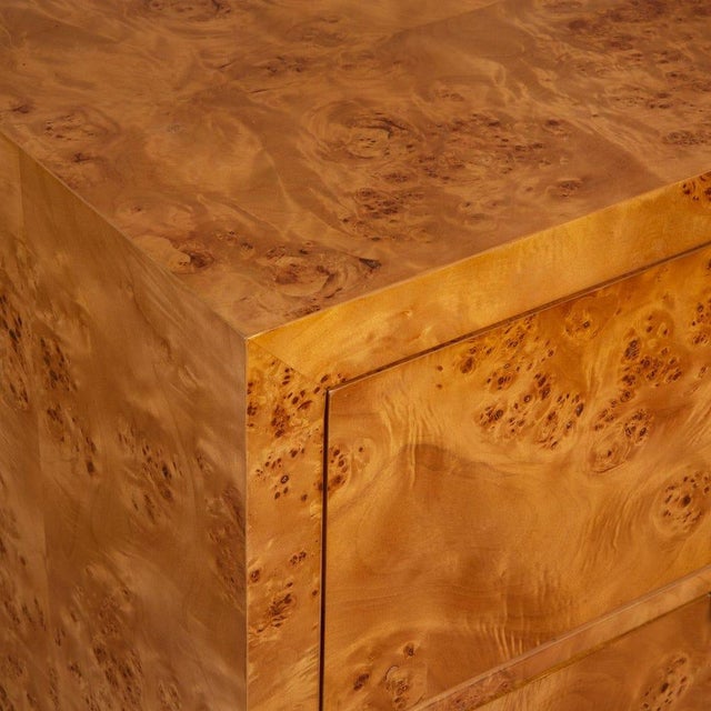 Burl Wood 2 Drawer Chest For Sale In Sacramento - Image 6 of 11