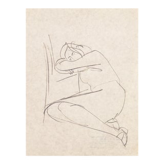 'Seated Woman' by Victor DI Gesu, Paris, Louvre, Académie Chaumière, Carmel, Los Angeles County Museum of Art, San Francisco Art Association For Sale