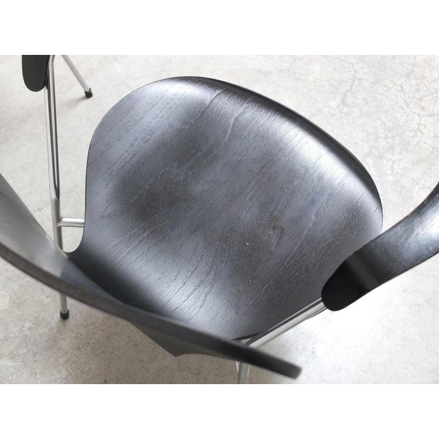 Wood 3207 Armchairs by Arne Jacobsen for Fritz Hansen, 1980, Set of 2 For Sale - Image 7 of 16