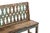 This Vintage Indian Painted Teakwood Bench features an intricately carved openwork back and layers of softly weathered...
