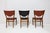 We have three rare Finn Juhl for Bovirke (Copenhagen, Denmark) BO 63 dining chairs, in teak with original upholstery, two...