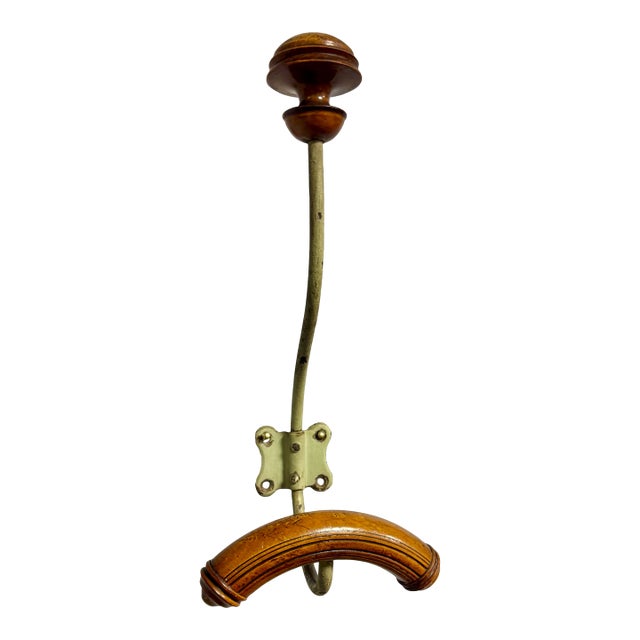 Vintage French Wall Mounted Coat and Hat Hook For Sale