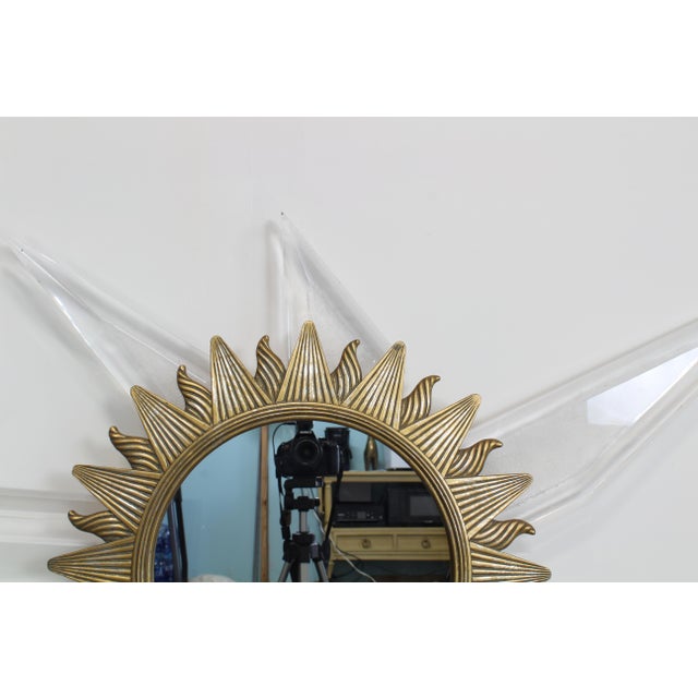 Lucite Sunburst Wall Sculpture For Sale - Image 4 of 11