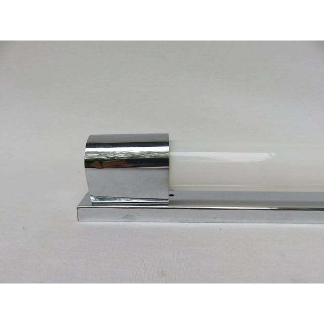 Metal Art Deco Chrome-Plated Wall Sconces, Set of 2 For Sale - Image 7 of 12