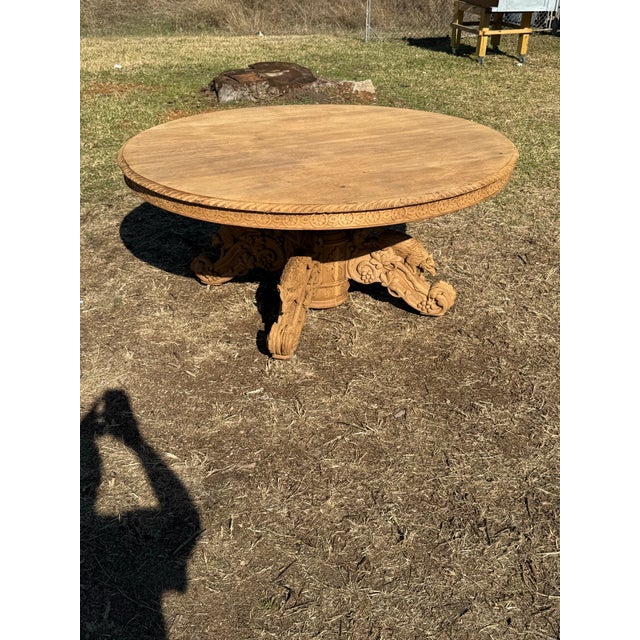18th Century A Masterpiece 18th Century French Country Bleached Oval Dining Table or Center Table For Sale - Image 5 of 18