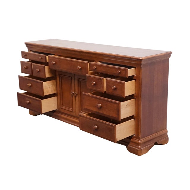 Alexander Julian Home Colours Collection Cherry Early American Traditional 73" Triple Dresser 710-060 For Sale - Image 9 of 17
