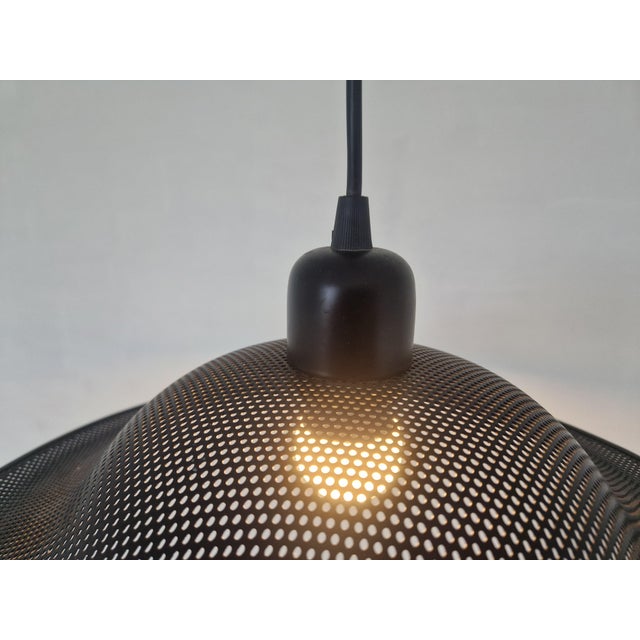 1980s Vintage Danish Perforated Metal Lamp, 1980s For Sale - Image 5 of 13