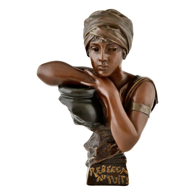 Emmanuel Villanis, Rebecca Bust, 1900, Bronze For Sale