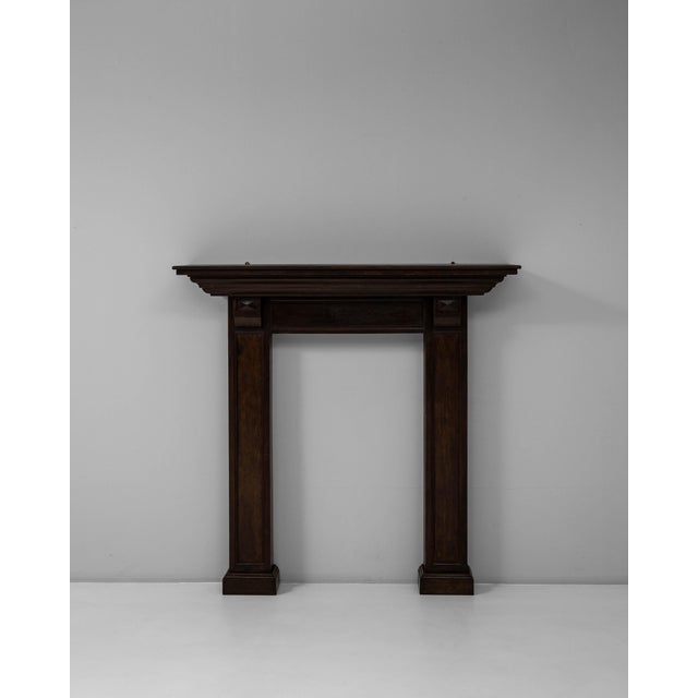 1900s French Neoclassical Wooden Fireplace Mantel in Original Patina For Sale - Image 10 of 18