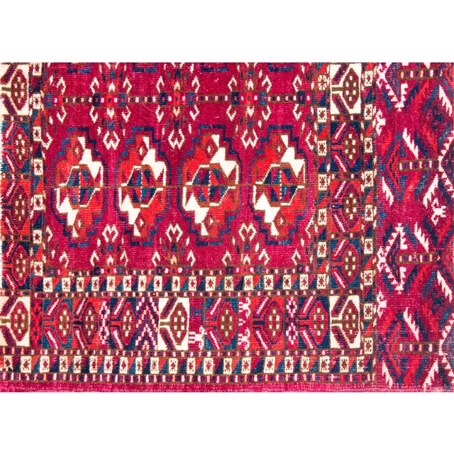 Textile Early 20th Century Persian Turkmen Teke Rug For Sale - Image 7 of 14