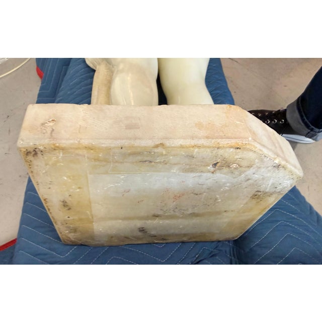 1980s Felipe Castaneda White Onyx Life Size Sculpture of a Nude Woman For Sale - Image 12 of 18