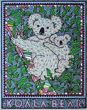 1989 "Koala Bear, Endangered" Screenprint by Felice Regan