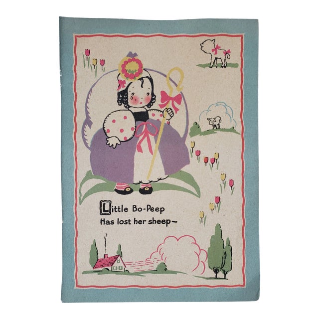 Vintage 1920s Little Bo Peep Art Illustration For Sale