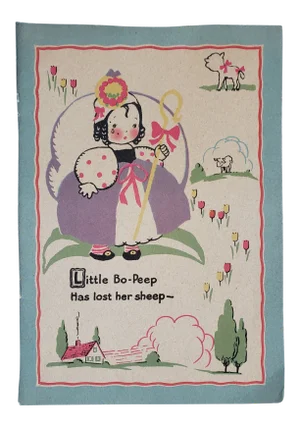 Vintage 1920s Little Bo Peep Art Illustration