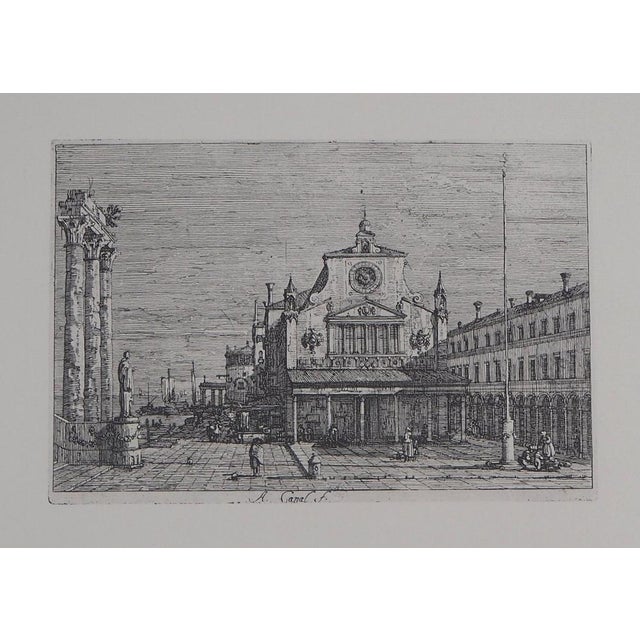 After Giovanni Antonio, Canal, View of the Church of San Giacomo Di Rialto in Venice, 1975, Photogravure For Sale - Image 6 of 6