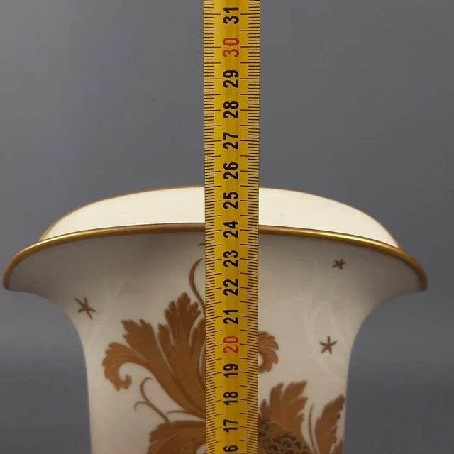 Handmade 24 Karat Gold-Plated Porcelain Goldfish Vase from Morbelli, 1970s For Sale - Image 13 of 14