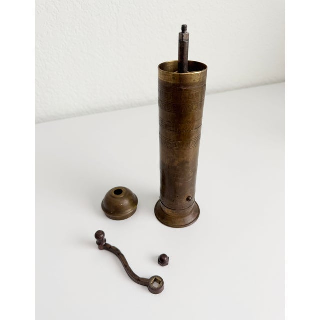 Antique Brass Spice Mill / Coffee Grinder, Early 20th Century For Sale In Sacramento - Image 6 of 7