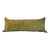 Contemporary Tropical Foliage Embellished Lime Green Long Lumbar Pillow Cover For Sale